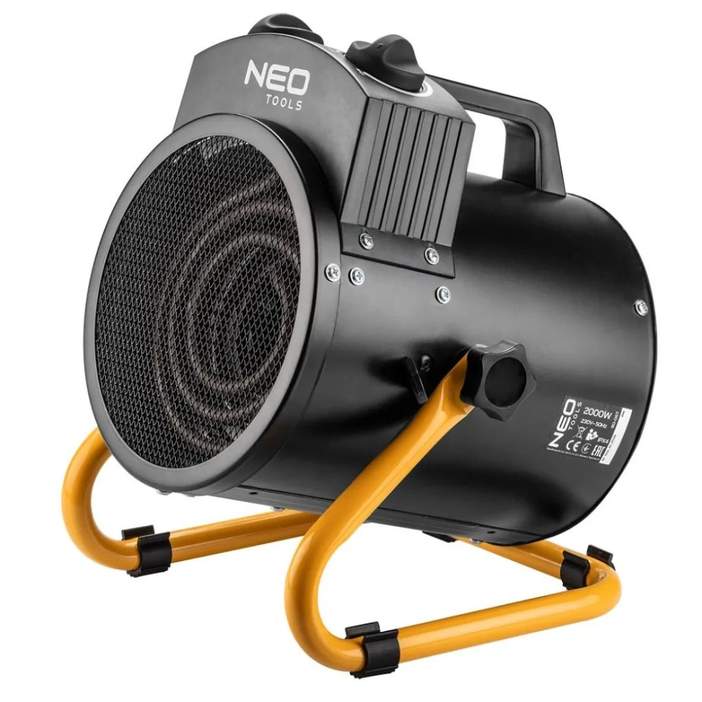 Тепловая пушка электрическая Neo Tools 2 кВт 50м2 с нагревателем с нержавеющей стали (90-067)- Фото 1